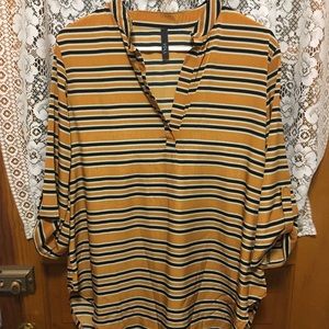 Voll striped 3/4 sleeve top sz XL